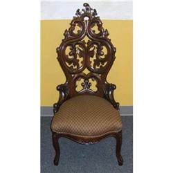 Hand Carved Walnut Chair - Rococo/Victorian #851973