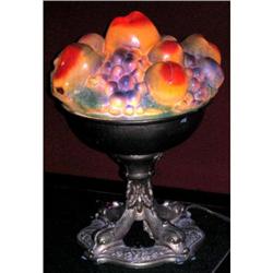 Hand Painted Fruit Table Lamp-Consolidated Elec #851977