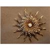 Image 1 : Victorian Sunburst Diamond Pearl Yellow Gold #852135