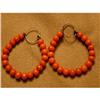 Image 1 : Fabulous Victorian Coral Yellow Gold Hoop #852149