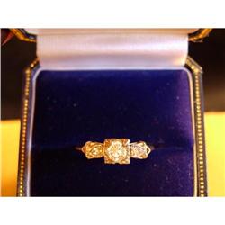 Lady's Circa 1930s Diamond and 14Kt Yellow Gold #852173