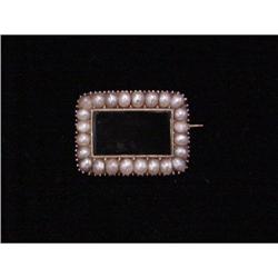 Early Victorian Natural Pearl and Onyx #852188