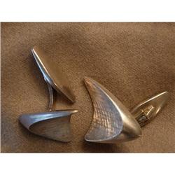 Georg Jensen 1950s Abstract Silver Cufflinks #852268