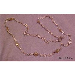 Art Deco Platinum Chain with 4.21cttw Diamonds #865381