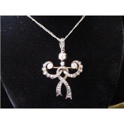 Silver on Gold Diamond Pendant, Russian, 1850 #865388