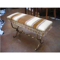 Spanish Gilded Iron Bench #865438