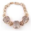 Smoky Quartz/Amethyst Rose Gold Retro Bracelet #865651