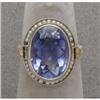 14K Sapphire, Seed Pearl and Filigree Ring #865658