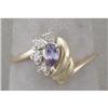 14K pear-shaped genuine alexandrite ring #865683