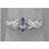 14K white gold genuine alexandrite ring #865684