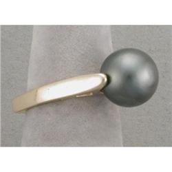 Tahitian black pearl ring #865686