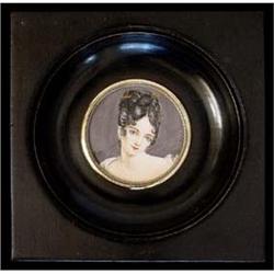 Miniature Portrait of Black Haired Lady #865728