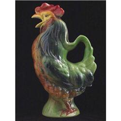  Majolica / Barbotine 11" Rooster Pitcher #865736