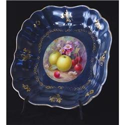 Royal Worcester Fruit Plate Signed #865742