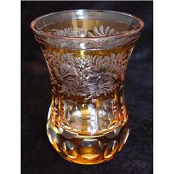  Bohemian  Amber Glass Goblet  #865744