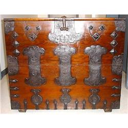 Antique Korean Rare Pear Wood Chest, Cheju #865769