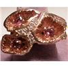 Image 1 : 3 Pink tourmalines in gold ring #865940