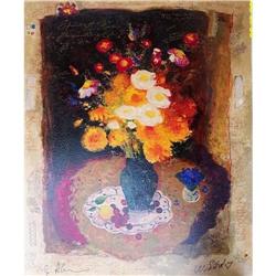 Alexander Wissotsky, Flowers in  Dark,  Signed  #865999