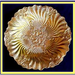 MEISSEN GOLD BOWL CENTERPIECE DEEP MOULDED #866170