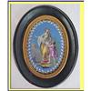 Image 1 : FRENCH ENAMEL HP PLAQUE CHERUB GODDESS C1800 #866209