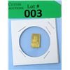 Image 1 : 2 Gram Credit Suisse .9999 Fine Gold Bar