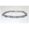 Image 1 : Amethyst & Diamond Tennis Bracelet