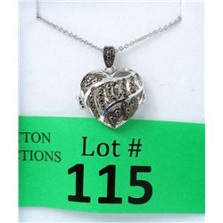 New Diamond "Mom" Heart Locket Necklace