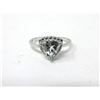 Image 1 : Green Amethyst & Diamond Sterling Silver Ring
