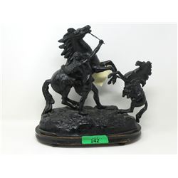 Vintage Spelter Marley Horses & Trainer ca1920