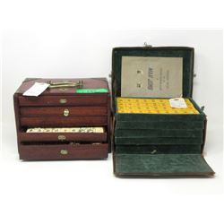 1 Antique & 1 Vintage Bakelite Mahjong Set