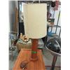 Image 1 : Round Teak Base Table Lamp