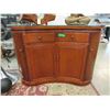 Image 1 : Solid Mahogany Kidney Shaped Bar Cabinet