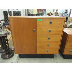 Teak Cabinet with 5 Drawers & 1 Door