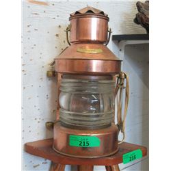 Vintage Copper "Toplight" Nautical Lamp