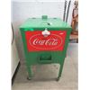 Image 1 : Green Coca-Cola Cooler on Casters