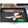 Image 1 : 1 Solingen and 1 Carved Handle Hunting Knife