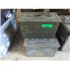 Image 1 : 2 Metal Military Surplus Ammo Boxes -6" x 12" x 7"