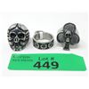 Image 1 : 3 New Size 12 Stainless Steel Biker Style Rings