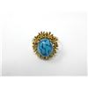 Image 1 : 1950s 10KT Gold Natural Turquoise Ring