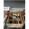 Image 1 : Wood Wine Crate Full of Assorted Trophies