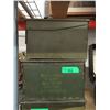 Image 1 : 2 Military Surplus Ammo Cases - 6" x 7" x 12"