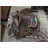 Image 1 : Leather Western Saddle with Stirrups