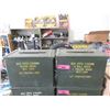 Image 1 : 2 Military Surplus Metal Ammo Boxes -6" x 7" x 12"