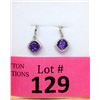 Image 1 : New Amethyst & Diamond Dangle Earrings