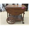 Image 1 : Vintage Wood Drop Side Tea Trolley