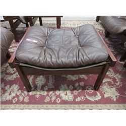 Norwegian Torbjorn Afdal Leather Footstool