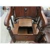 Image 3 : Antique Hall Stand Chair with Storage Seat