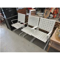 3 Vintage Metal Garden Chairs