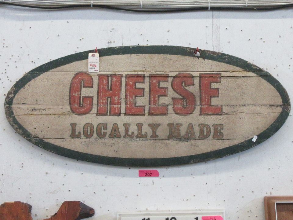 Wood Cheese Shop Sign - High Castle Prop