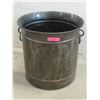 Image 1 : Large Embossed Metal Planter - 19" tall x 19"
